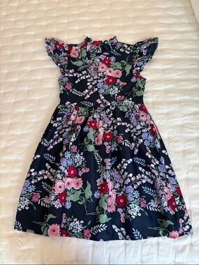 Janie and Jack Navy Floral Fit-and-Flare Dress